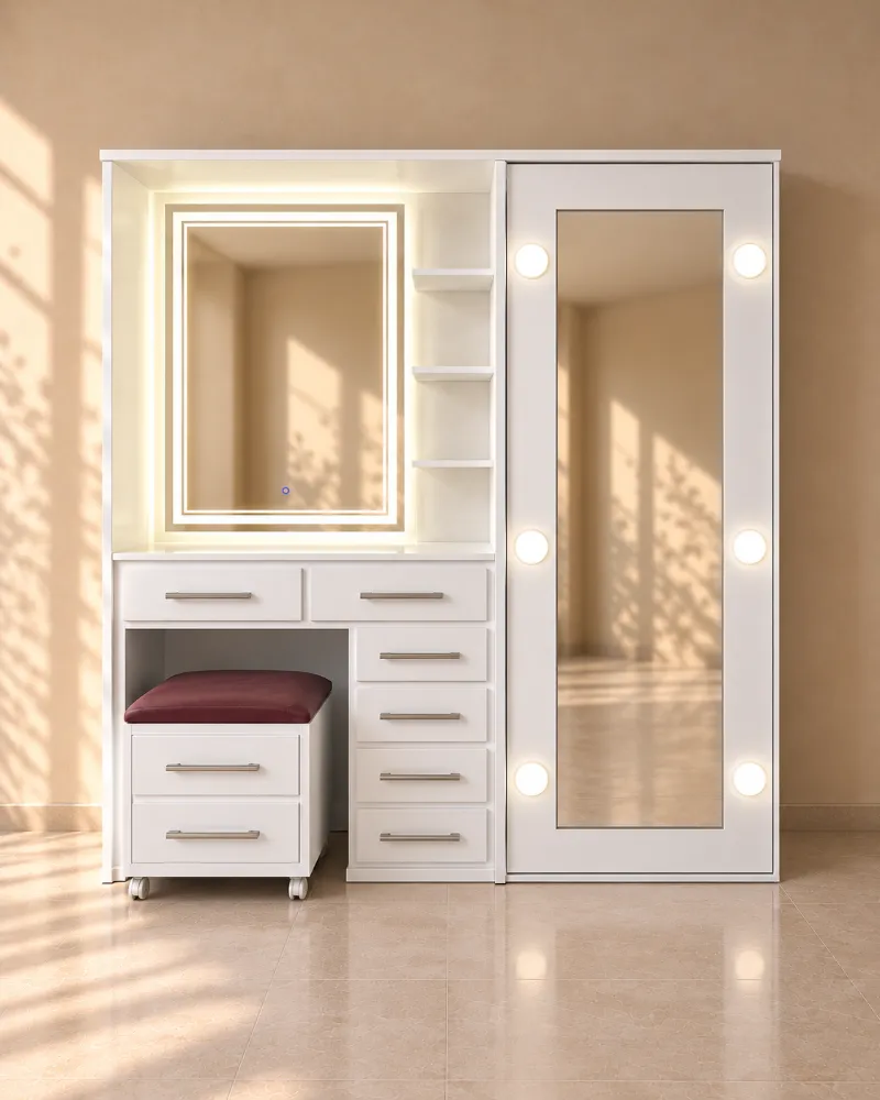 Set blanco con bombillos